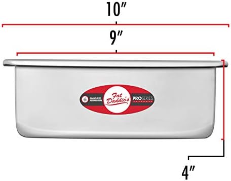 Fat Daddio's POB-9134 Anodized Aluminum Sheet Cake Pan, 9 x 13 x 4 Inch
