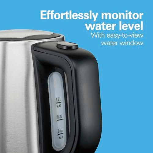 Hamilton Beach 1 Liter Electric Tea Kettle, Water Boiler & Heater