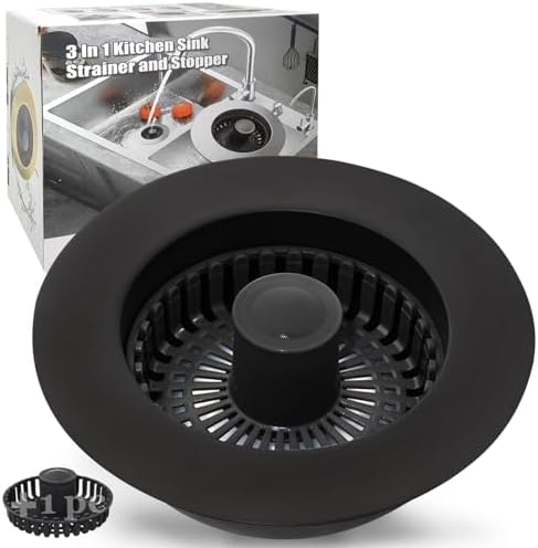 Anlige Kitchen Sink Drain Strainer, 3 in 1 Pop Up Kitchen Sink Stopper