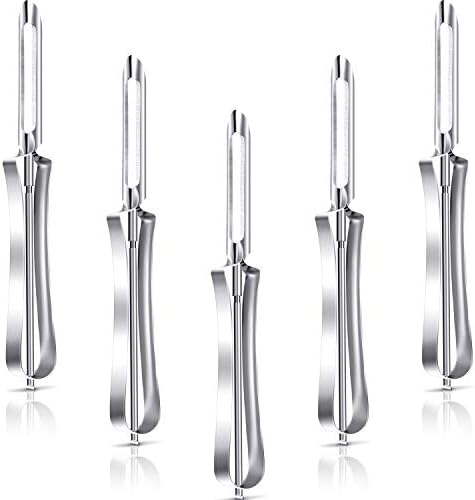 Mudder 5 Pcs Potato Peeler Vegetable Stainless Steel Rotary Peeling Tools