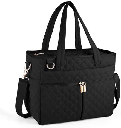Large Lunch Box for Women, Insulated Lunch Bag for Work, Black