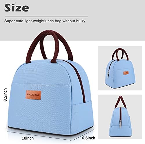 BALORAY Lunch Bag for Women Men Adult Lunch Box (Sky Blue), M