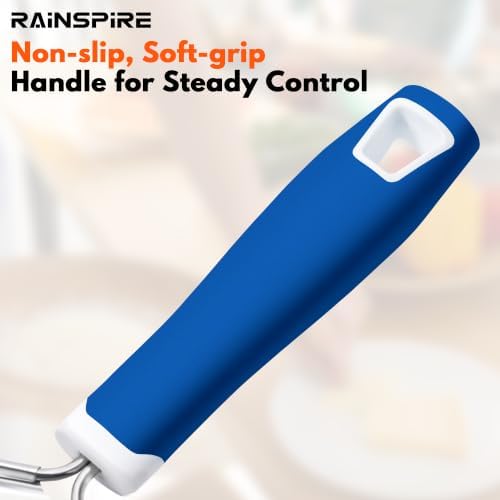 Rainspire Professional Cheese Graters for Kitchen Stainless Steel Handheld, Metal Lemon Zester Grater With Handle For Cheese, Chocolate, Spices, Kitchen Gadgets And Tools, Soft Grip Handle, Dark Blue