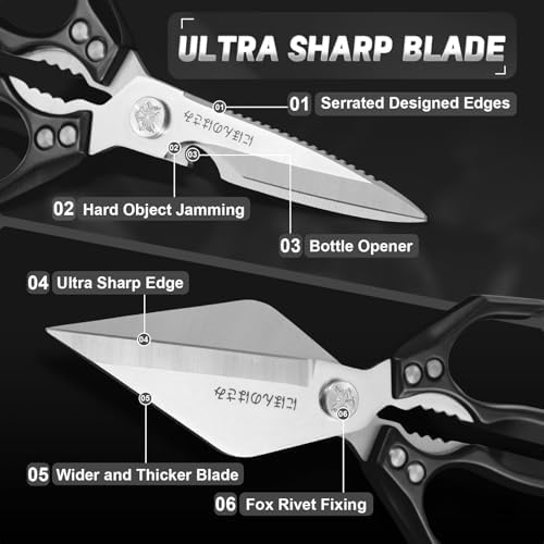Dream Reach Heavy Duty Poultry Shears Set for Chicken, Meat & Seafood