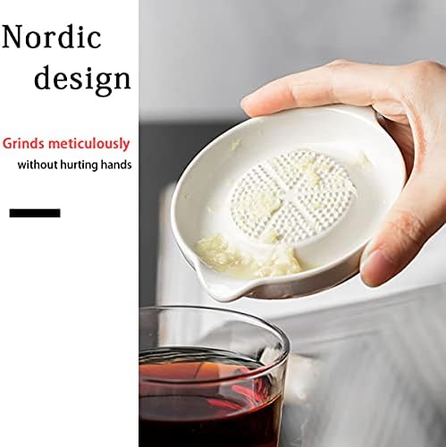 ZRM&E Porcelain Grater Plate White Ceramic Multipurpose Grinder Plate Burnishing Machine for Fruits Vegetables Ginger Garlic Onion