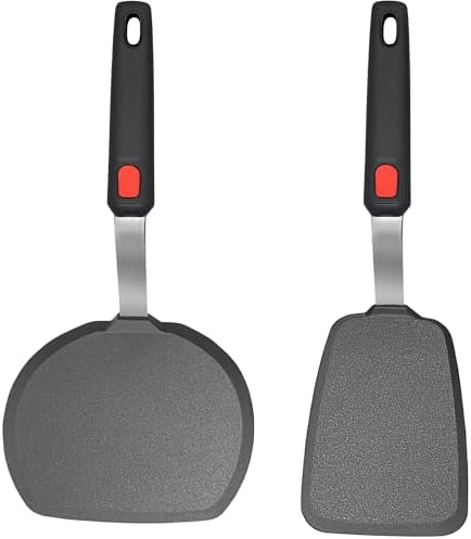2 Piece Silicone Pancake Spatula Turner for Egg,Pancake,Burger