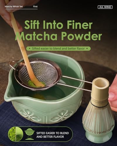 Matcha Whisk Set, Matcha Set Includes Bamboo Whisk, Ceramic Bowl