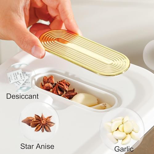 Sooyee Clear Rice Dispenser 11Lb with Measuring Cup