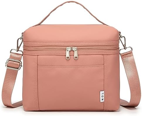NOL 8L Insulated Lunch Bag for Women, Dark Pink, Medium(normal))