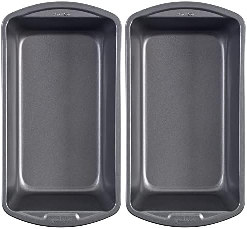 GoodCook Nonstick Loaf Pan 9 x 5-Inch Heavy-Duty Steel Bakeware with Easy-Clean Non-Stick Coating, Oven & Dishwasher Safe Pan for Meatloaf Breads Lasagnas Casseroles & More, Set of 2, Gray (Pack of 6)