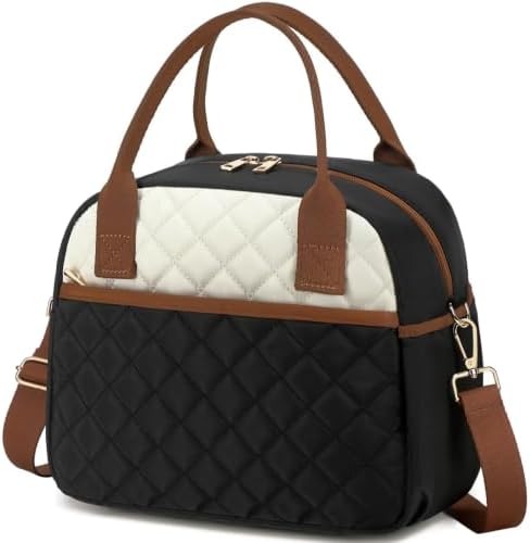 CAMTOP Lunch Box for Women Insulated Lunch Bag Large Lunchbox Cooler Thermal Leakproof Quilted Reusable Lunch Tote Bag for Work School Travel Picnic