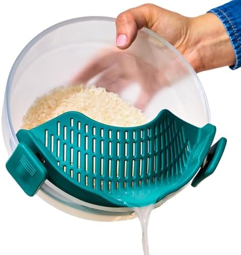 Anyday Silicone Clip On Strainer for Pots and Pans & Glass Dishes