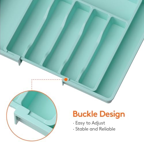 Lifewit Extra Large Silverware Drawer Organizer, Expandable Utensil Tray