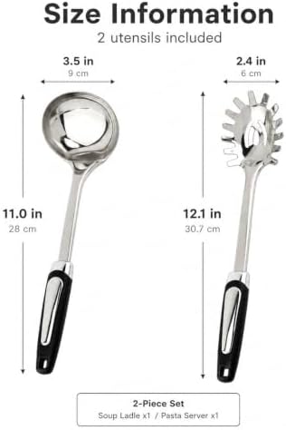 Stainless Steel Ladle & Spaghetti Spoon Set
