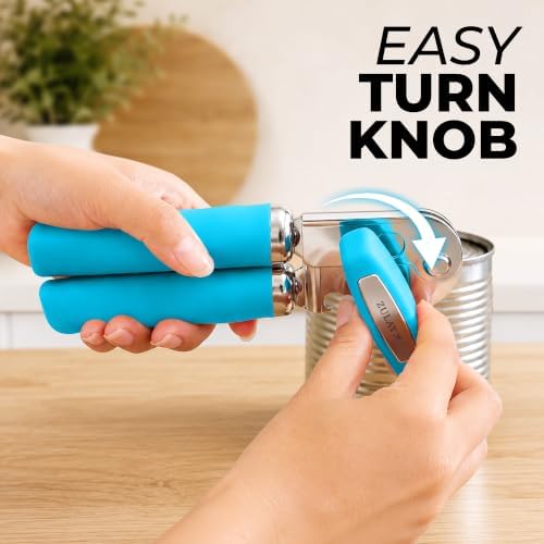 Zulay Kitchen Stainless Steel Swing Open Manual Can Opener Comfortable Grip