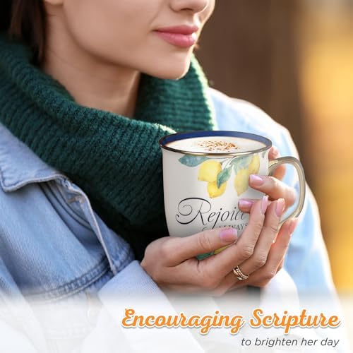Christian Art Gifts Large Ceramic Scripture Coffee & Tea Mug for Women