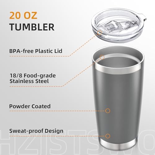 20 oz Tumbler with Lid Stainless Steel Insulated Tumblers, 1 Pack