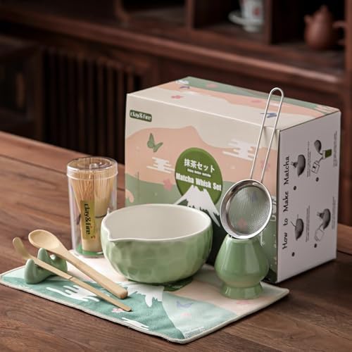 Matcha Whisk set, 9 pcs Handcrafted Matcha Set for Beginner