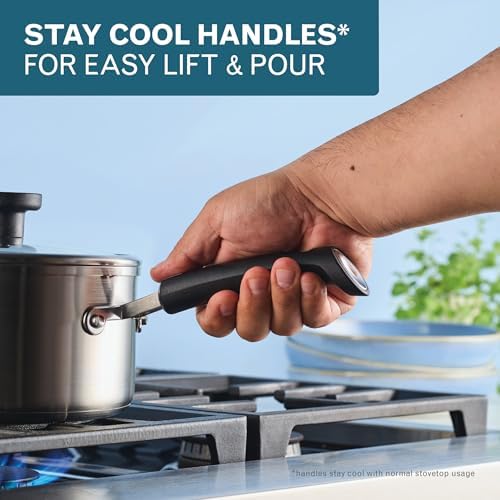 Farberware TrueCook Stainless Steel Saucepan with Lid, 2-Quart
