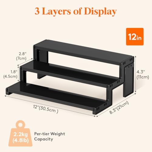 Lifewit 12″ Spice Rack, Perfume Cologne Stand, Tool-Free Assembly, 1 Pcs