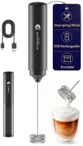 New England Stories Handheld Rechargeable Milk Frother Wand