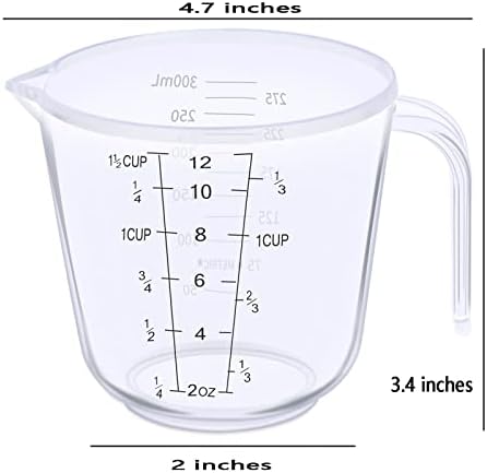 DOTINGHUX Measuring Cup, 1 ½ Cup, Clear