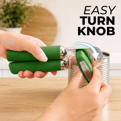Zulay Kitchen Stainless Steel Swing Open Manual Can Opener Comfortable Grip