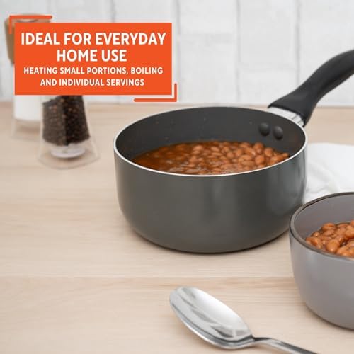 IMUSA 2 Qt Chef Cera Aluminum Ceramic Saucepan for Sauces, Gray