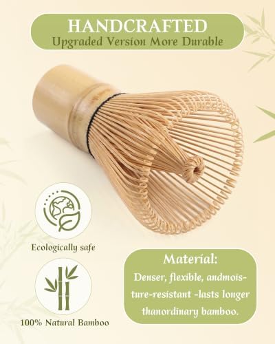 Matcha Whisk, Bamboo Matcha Whisk - 1-Pack 76-Prong