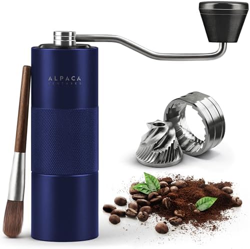 Manual Coffee Grinder, Adjustable Conical Burr, Espresso - Alpaca Ventures