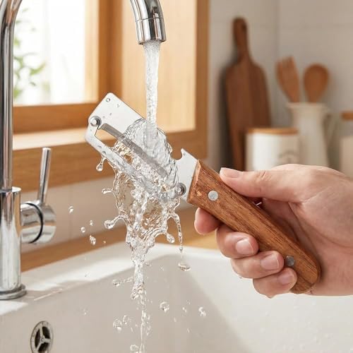 Premium Vegetable Peeler with Wooden Handle and Bottle Opener,Multi-Functional Vegetable Peeler for Kitchen, 2-In-1 Stainless Steel Kitchen Tool, for Fruit Veggie, Includes Bottle Opener (1PCS)