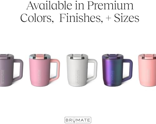 BrüMate Müv - 15oz 100% Leak Proof Insulated Coffee Mug with Handle & Lid - Stainless Steel Coffee Travel Mug - Double Walled Coffee Cup (Matte Black)