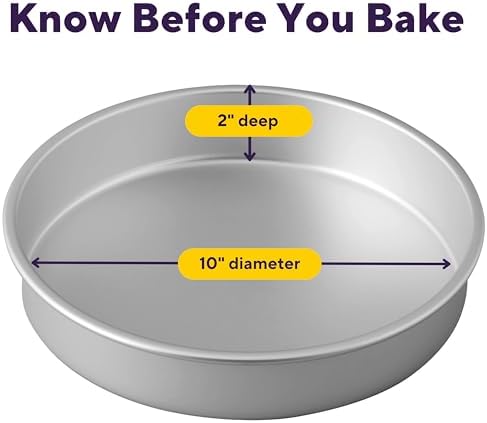 Wilton Aluminum Round Cake Pan, Made Without PFAS, 10 in.