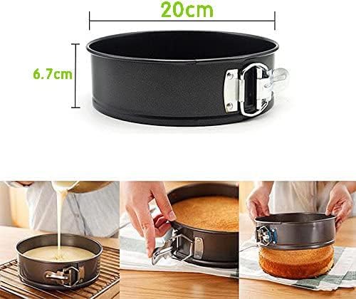 8 inch circular Springform interlocking and leak- proof seal carbon baking C ake Pan