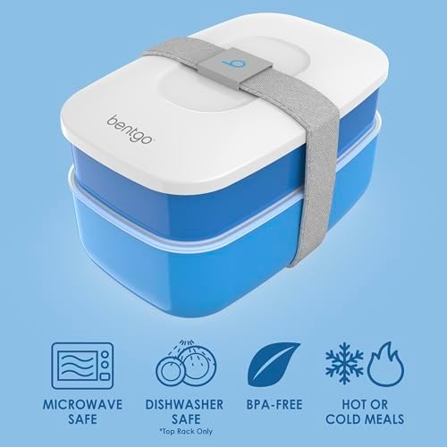 Bentgo Classic Stackable 3-Compartment Adult Bento-Style Lunch Box