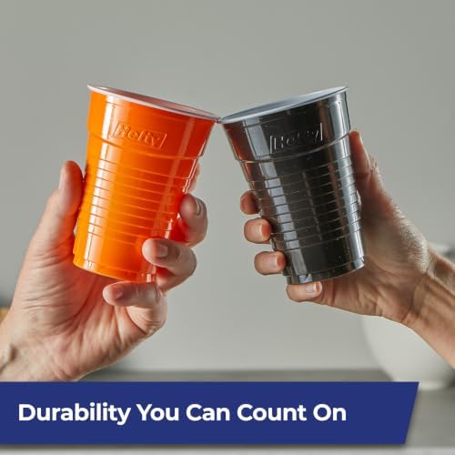 Hefty Party On Disposable Cups, Assorted Halloween Colors and Print, 76ct