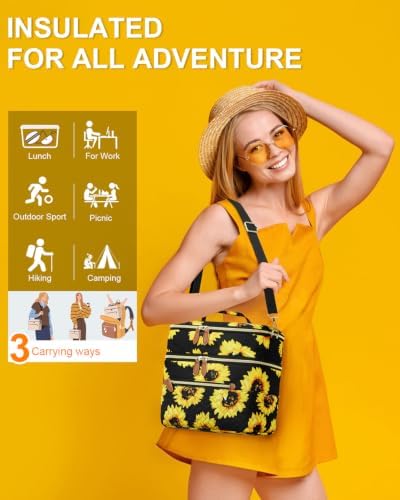 Capolo Lunch Bag for Women Men Insulated Lunch Tote Leakproof Lunchbox Bags