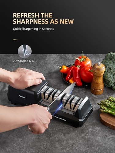 Reemix Electric Knife Sharpener with 4-Stage Sharpening