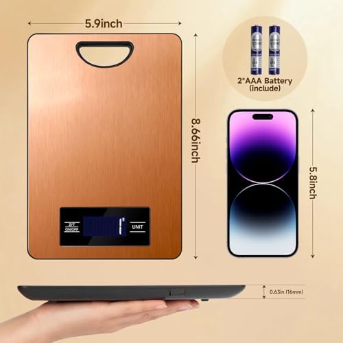 Food Scale, Digital Kitchen Scale with Hanging Loop, 11lb Baking Scale