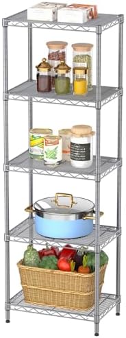 SINGAYE Metal Shelves Wire Shelving Storage Standing Adjustable Shelf Unit