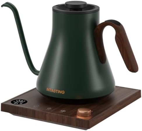 INTASTING Gooseneck Electric Kettle with ±1℉ Temperature Control, 0.9L