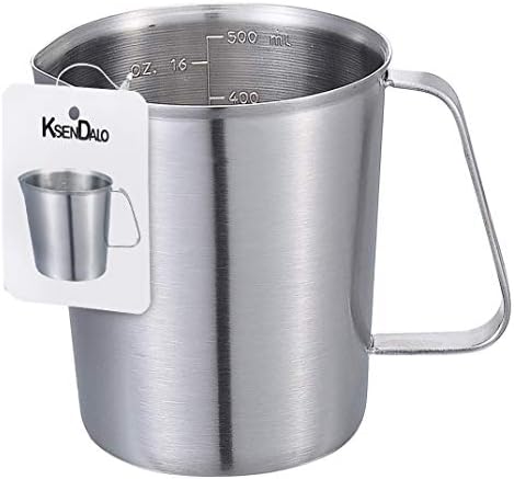 KSENDALO 16oz Stainless Steel Measuring Cup with Handle, 500ML