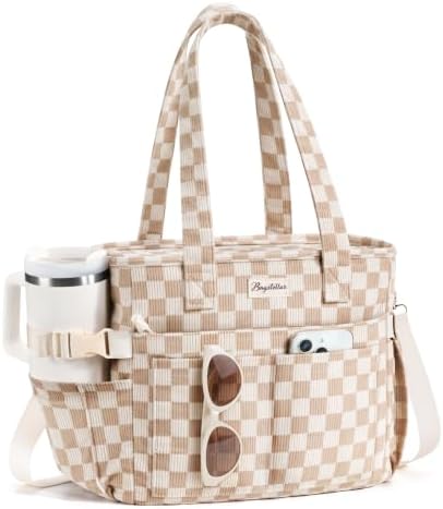 Bagstellar Corduroy Lunch Box for Women Insulated Lunch Bag Cooler Tote Bag