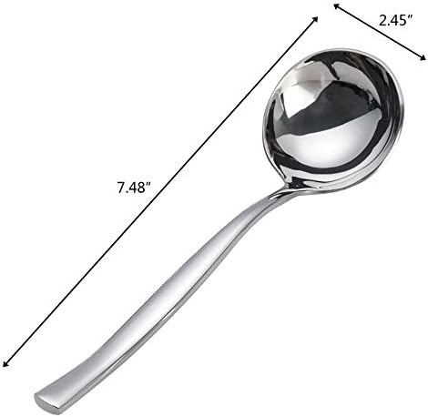 4-Piece Stainless Steel Small Gravy Soup Ladles, Gravy Ladle Spoon