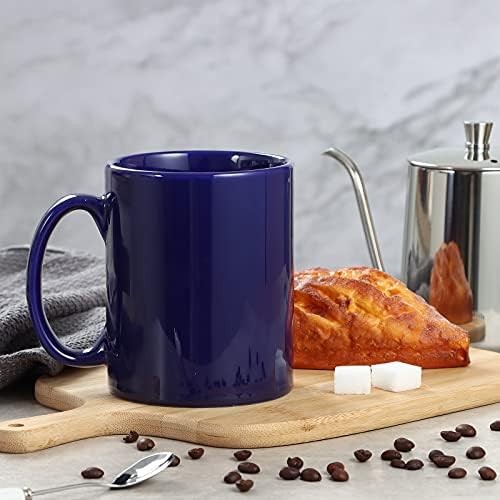 harebe 22 OZ Extra Large Coffee Mug, Smooth Ceramic Boss Giant Tea Cup Big Capacity and Handle for Dad Men, Blue