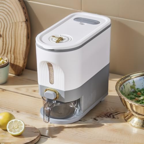 Sooyee 11Lbs Rice Dispenser,Rice Container with Lid
