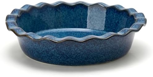 Ceramic Pie Pan for Baking[10.6 inch],Reusable NonStick Ceramic Baking Dish