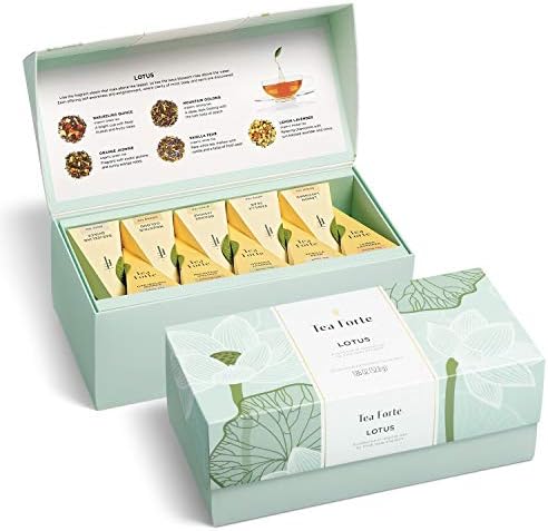 Tea Forte Tea Sampler, 20 Pyramid Infuser Bags, Premium Tea Gift Set