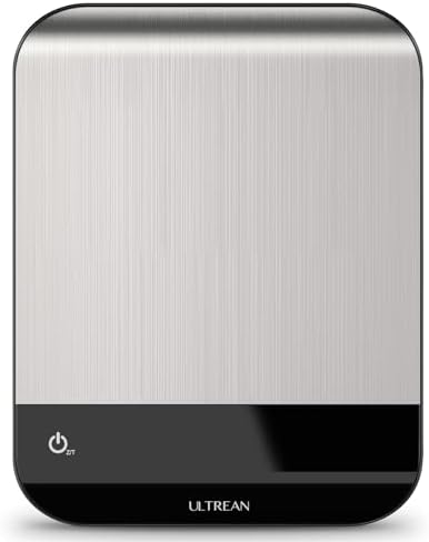 Ultrean Food Scale, Digital Kitchen Scale with LED Display, Weight Grams and Ounces for Baking Cooking, 6 Units with Tare Function, 11lb (Batteries Included)