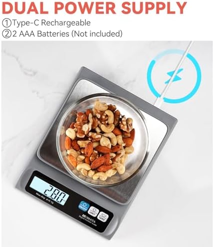 BOMATA 0.1g High Precision Digital Kitchen Food Scale, 13lb Gram Scale